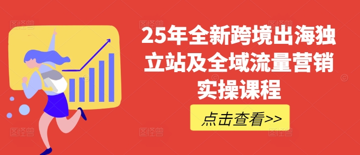 25年全新跨境出海独立站及全域流量营销实操课程，跨境电商独立站TIKTOK全域营销普货特货玩法大全-AI网创