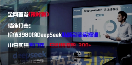 精准打击：价值3980的DeepSeek私域引流实操课，小白实操无门槛，日引精准粉300+-AI网创
