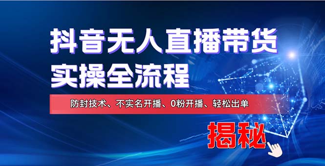 在线赚钱新途径：如何用抖音无人直播实现财务自由，全套实操流程，含…-AI网创
