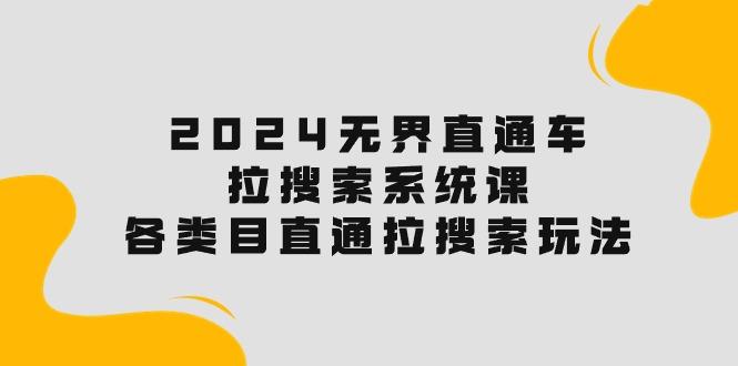 2024无界直通车·拉搜索系统课：各类目直通车 拉搜索玩法！-AI网创