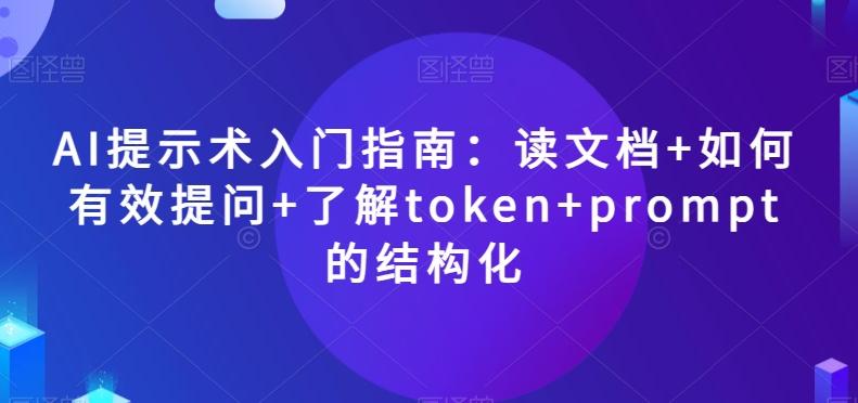 AI提示术入门指南：读文档+如何有效提问+了解token+prompt的结构化【揭秘】-AI网创