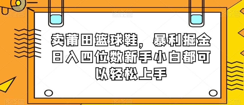 卖莆田篮球鞋，暴利掘金日入四位数新手小白都可以轻松上手【揭秘】-AI网创