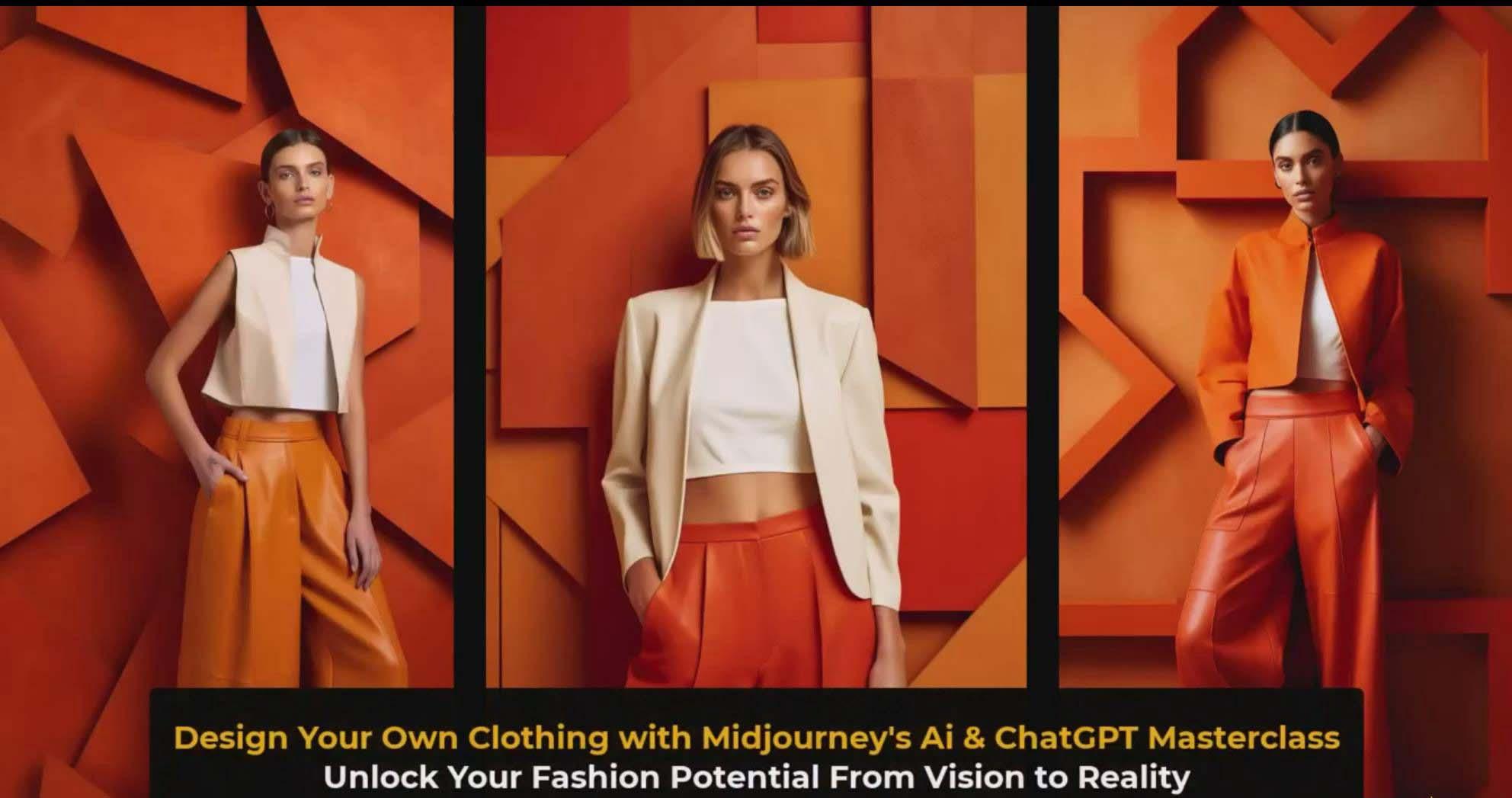 图片[3]-利用 Midjourneys Ai 人工智能设计自己的服装AI大师班-10节课-中英字幕-AI网创