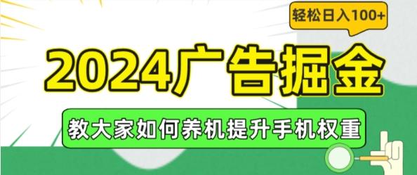 2024广告掘金，教大家如何养机提升手机权重，轻松日入100+【揭秘】-AI网创