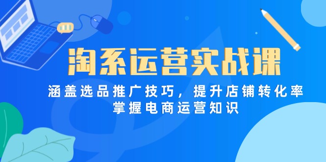 淘系运营实战课，涵盖选品推广技巧，提升店铺转化率，掌握电商运营知识-AI网创