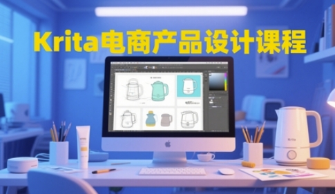Krita电商产品设计课程，掌握从工具使用到创意落地的全链路设计能力-AI网创