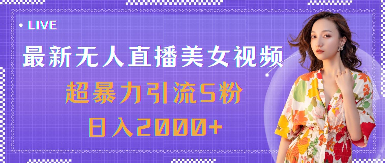 最新无人直播美女视频，超暴力引流S粉日入2000+-AI网创