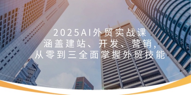 2025AI外贸实战课：涵盖建站、开发、营销, 从零到三全面掌握外贸技能-AI网创