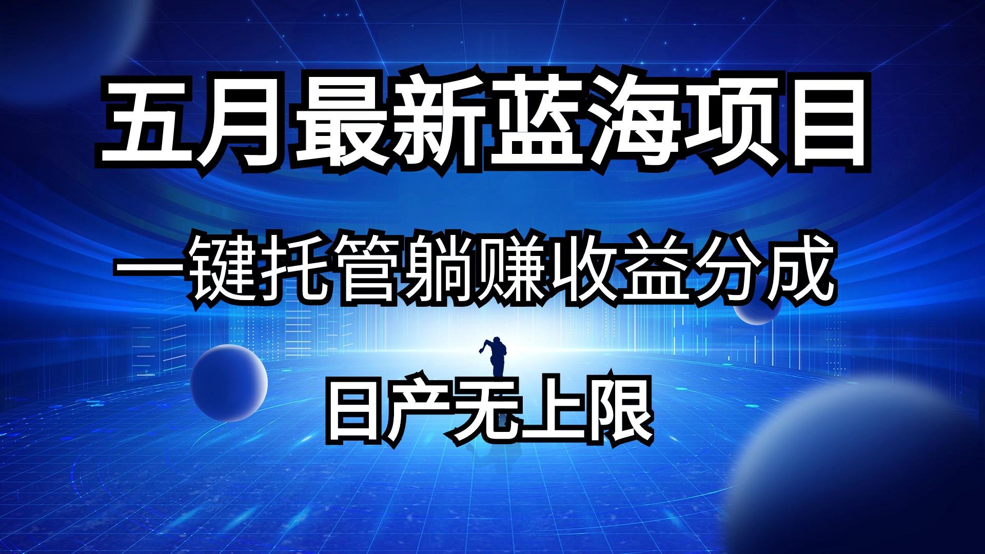 五月刚出最新蓝海项目一键托管 躺赚收益分成 日产无上限-AI网创