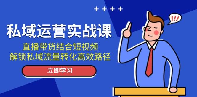 私域运营实战课：直播带货结合短视频，解锁私域流量转化高效路径-AI网创