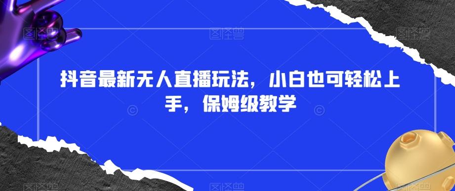 抖音最新无人直播玩法，小白也可轻松上手，保姆级教学，附所有素材+插件【揭秘】-AI网创