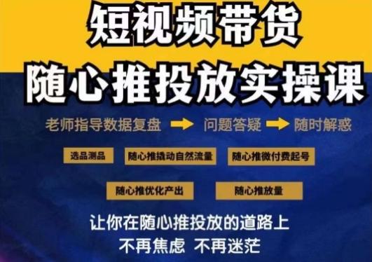 2024好物分享随心推投放实操课，随心推撬动自然流量/微付费起号/优化产出-AI网创