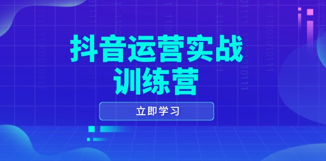 抖音运营实战训练营，0-1打造短视频爆款，涵盖拍摄剪辑、运营推广等全过程-AI网创