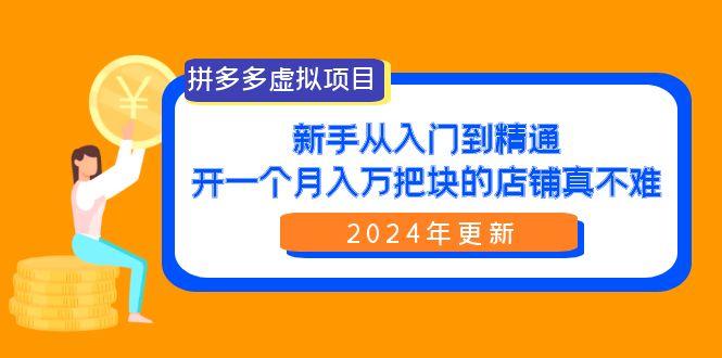 (9744期)拼多多虚拟项目：入门到精通，开一个月入万把块的店铺 真不难(24年更新)-AI网创