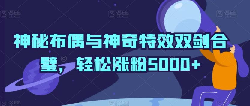 神秘布偶与神奇特效双剑合璧，轻松涨粉5000+【揭秘】-AI网创