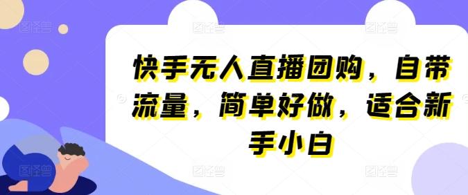 快手无人直播团购，自带流量，简单好做，适合新手小白【揭秘】-AI网创