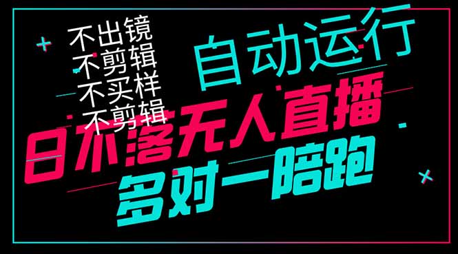 日不落无人直播、让你赚到手软，不出镜 不剪辑 不囤货  不买样日赚1000…-AI网创