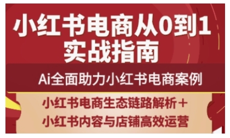 2025小红书电商全链路运营，Ai全面助力小红书电商案例-AI网创