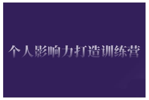 个人影响力打造训练营，掌握公域引流、私域运营、产品定位等核心技能，实现从0到1的个人IP蜕变-AI网创