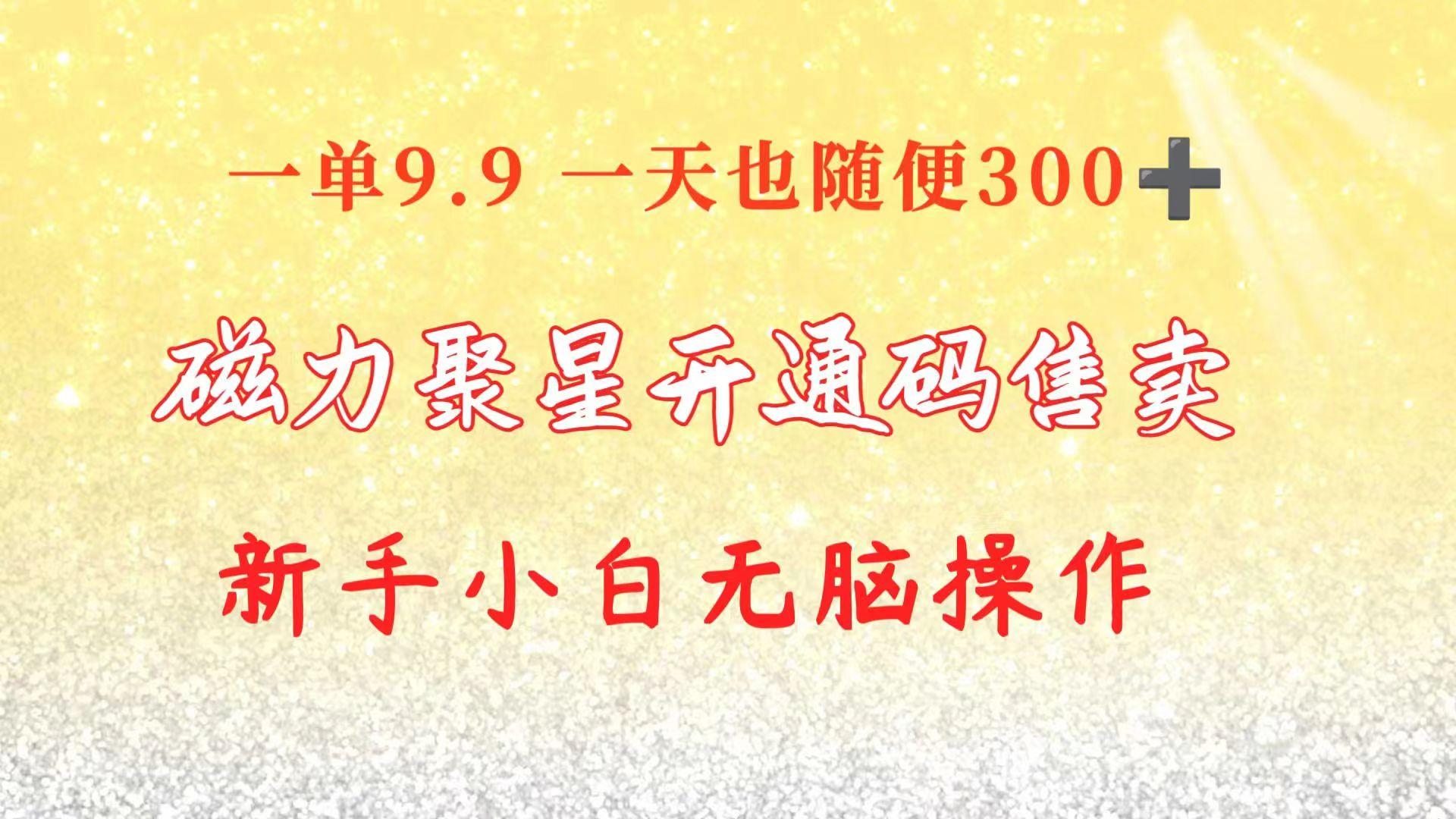快手磁力聚星码信息差 售卖  一单卖9.9  一天也轻松300+ 新手小白无脑操作-AI网创