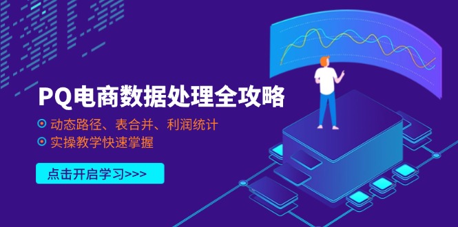 PQ电商数据处理全攻略，动态路径、表合并、利润统计，实操教学快速掌握-AI网创