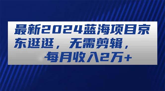 最新2024蓝海项目京东逛逛，无需剪辑，每月收入2万+-AI网创