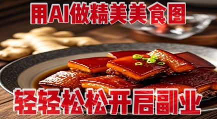 用AI做精美美食图，无需专业设备拍摄，轻轻松松开启副业-AI网创