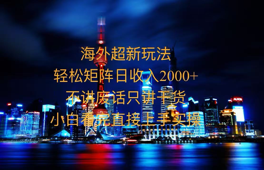 2025全新海外暴力玩法，操作简单，小白轻松上手-AI网创
