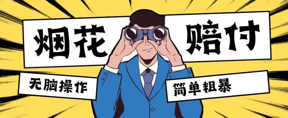 最新蓝海玩法，烟花爆竹赔付，单订单赔付200-500无脑操作【仅揭秘】-AI网创