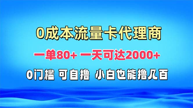 免费流量卡代理一单80+ 一天可达2000+-AI网创