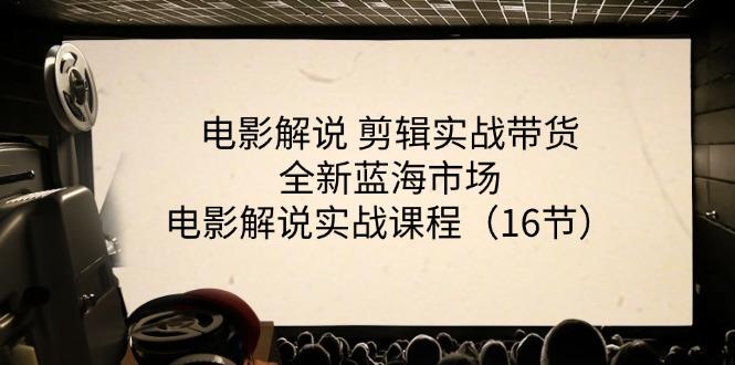 电影解说 剪辑实战带货全新蓝海市场，电影解说实战课程(16节-AI网创