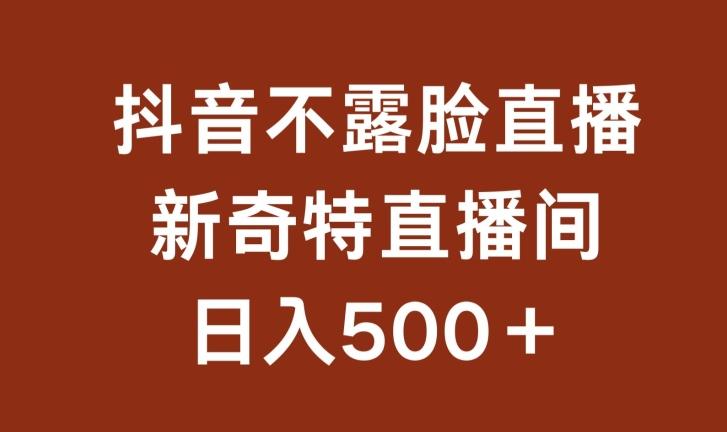 不露脸挂机直播，新奇特直播间，日入500+【揭秘】-AI网创