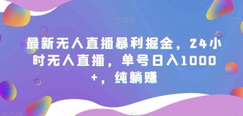 最新无人直播暴利掘金，24小时无人直播，单号日入1000+，纯躺赚-AI网创