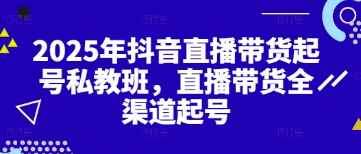 2025年抖音直播带货起号私教班，直播带货全渠道起号-AI网创