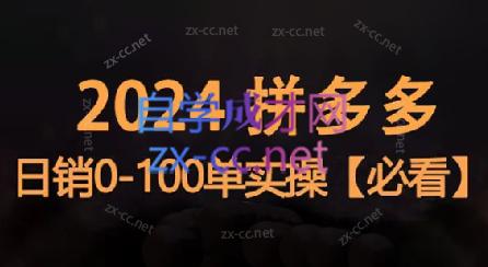 恒哥·2024拼多多日销0-100单实操-AI网创