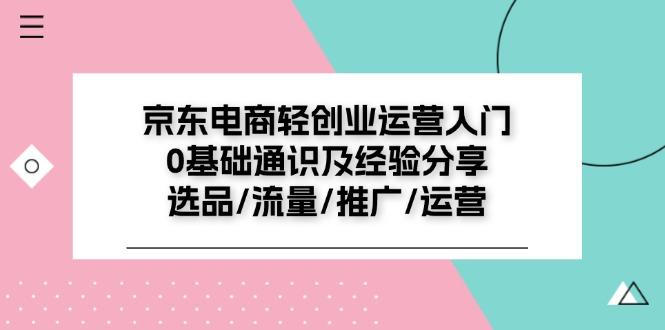 京东电商-轻创业运营入门0基础通识及经验分享：选品/流量/推广/运营-AI网创