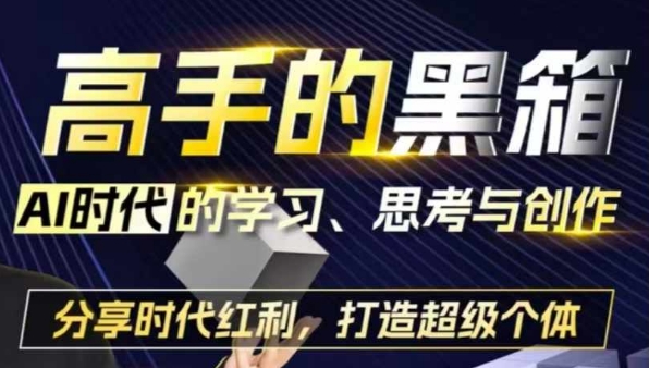 高手的黑箱：AI时代学习、思考与创作-分红时代红利，打造超级个体-AI网创