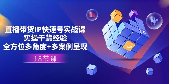 直播带货IP快速号实战课，实操干货经验+全方位多角度+多案例呈现(18节-AI网创