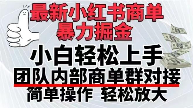 最新小红书商单，暴力掘金，单月稳定变现3W+-AI网创