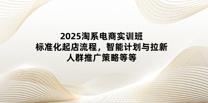 2025淘系电商实训班：标准化起店流程，智能计划与拉新，人群推广策略等等-自学网资源