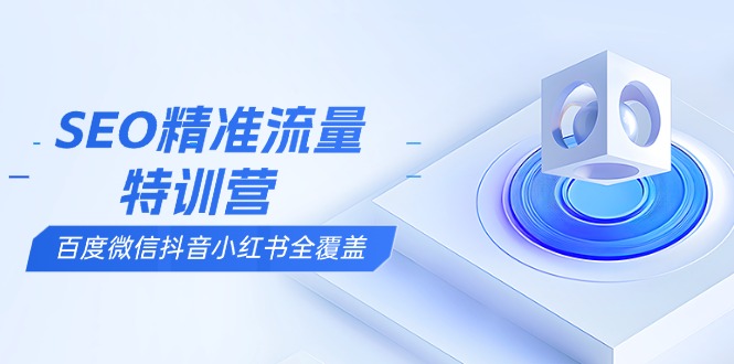 SEO精准流量特训营，百度微信抖音小红书全覆盖，带你搞懂搜索优化核心技巧-AI网创