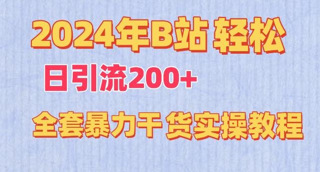 2024年B站轻松日引流200+的全套暴力干货实操教程【揭秘】-AI网创