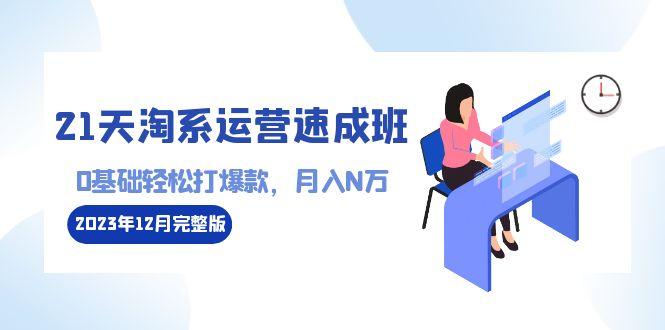 21天淘系运营-速成班2023年12月完整版：0基础轻松打爆款，月入N万-110节课-AI网创