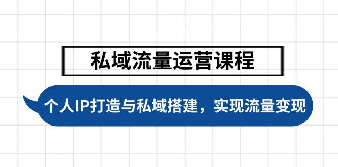 私域流量运营课程，个人IP打造与私域搭建，助力学员实现流量变现-AI网创