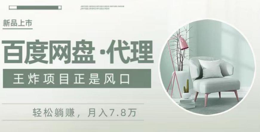 度盘代理，月入7w保姆级全方位教程-自学网资源