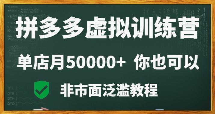 拼多多虚拟电商训练营月入30000+你也行，暴利稳定长久，副业首选-AI网创