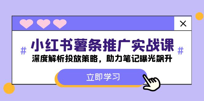 小红书-薯条推广实战课：深度解析投放策略，助力笔记曝光飙升-AI网创