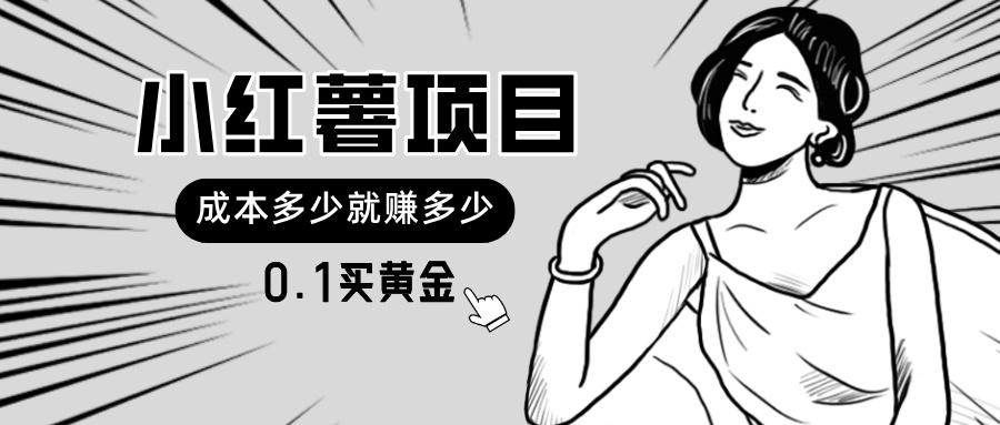 小红薯暴力项目，0.1买黄金。操作简单，日入无上限，可无限扩大。-AI网创