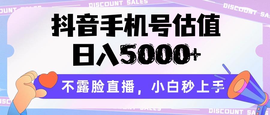 抖音手机号估值，日入5000+，不露脸直播，小白秒上手-AI网创