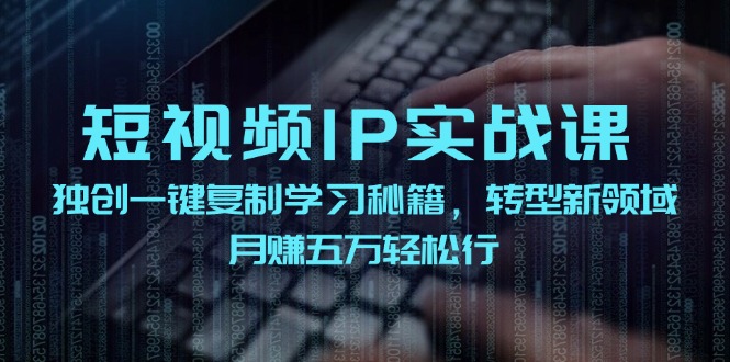 短视频IP实战课，独创一键复制学习秘籍，转战新领域，月赚五万轻松行-AI网创